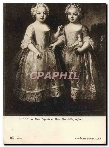 Cartes postales Belle Mme Infante et Mme Henriette enfants Musee de Versailles