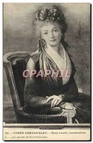 Cartes postales Musee Carnavalet Mme Lucile Desmoulins
