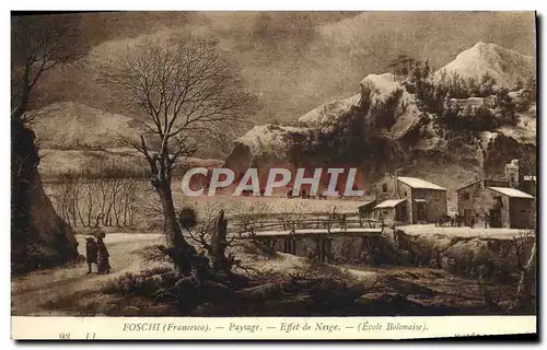 Cartes postales Foschi Paysage Effet de neige Ecolone Bolonaise Musee de Lille