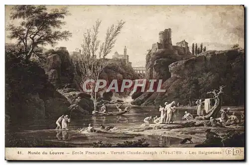 Cartes postales Musee du Louvre Ecole Francaise Vernet Claude Joseph Les Baigneuses