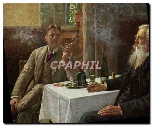 Cartes postales Prof E Henseler Vater und Sohn Cigarette