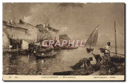 Cartes postales Gagliardini Rive heureuse Petit Palais Paris