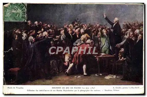 Cartes postales Musee de Versailles Serment du Jeu de Paume