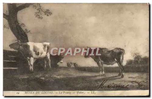 Cartes postales Musee De Louvre La Prairie Potter Vaches