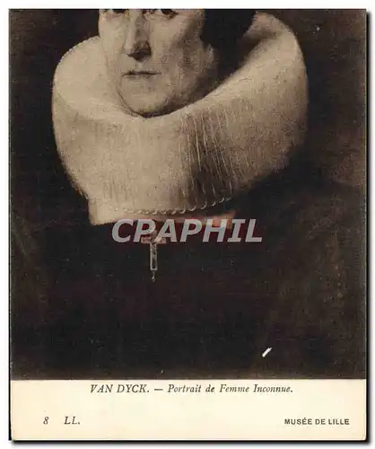 Ansichtskarte AK Van Dyck Portrait de Femme Inconnue Musee de Lille