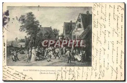 Cartes postales David Teniers le June Fete de Village Musee du Louvre