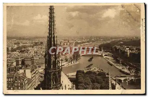 Ansichtskarte AK Paris En Flanant Vue panoramique prise des tours de Notre Dame