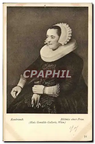 Cartes postales Rembrandt Bildniss einer Frau