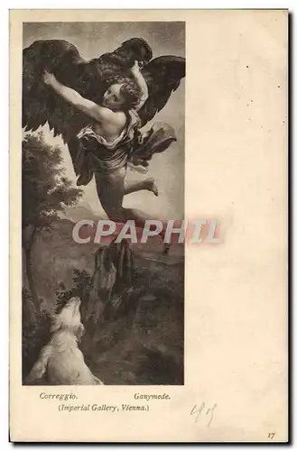 Cartes postales Correggio Ganymede Imperial Gallery Vienna Chien