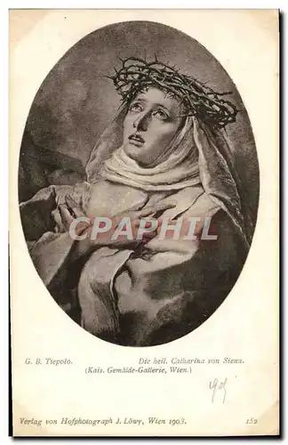 Cartes postales G B Tiepolo Die heil Catharina von Siena