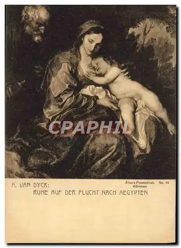 Cartes postales Ruhe Auf Der Flucht Nach Aegypten Van Dyck Egypte