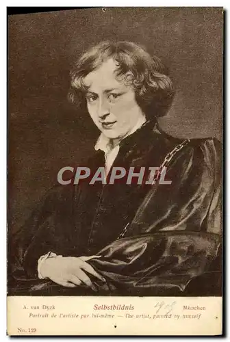 Cartes postales Van Dyck Selbstbildnis Portrait de l&#39artiste