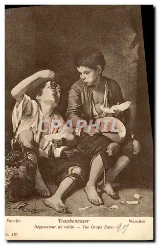 Cartes postales Van Dyck Traubenesser Degustateur de raisin