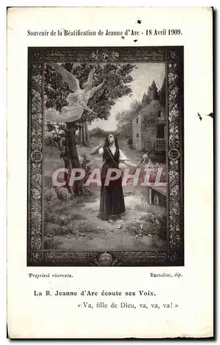 Cartes postales La B Jeanne d&#39Arc ecoute se Voix
