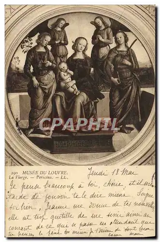 Cartes postales Musee du Louvre La Vierge Peurcino