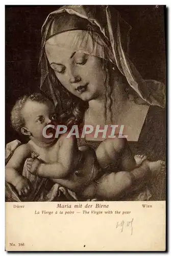 Cartes postales Maria mit der Birne La Vierge a la Poire