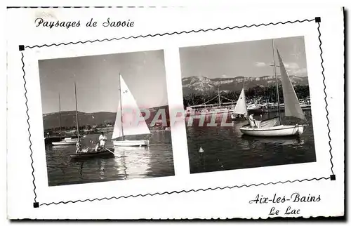 Cartes postales moderne Aix les Bains Les bords du Lac du Bourget Bateaux