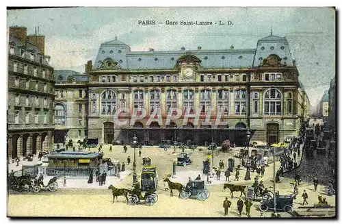 Cartes postales Paris Gare Saint Lazare