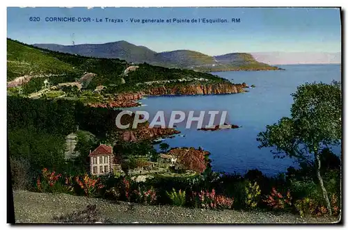 Cartes postales Corniche d&#39or Le Trayas Vue generale et Pointe de l&#39Esquillon