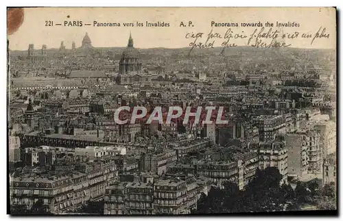 Cartes postales Paris Panorama vers les Invalides