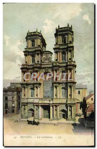 Cartes postales Rennes La Cathedrale