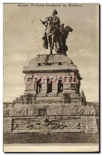 Cartes postales Kaiser Wilhelm Denkmal in Koblenz