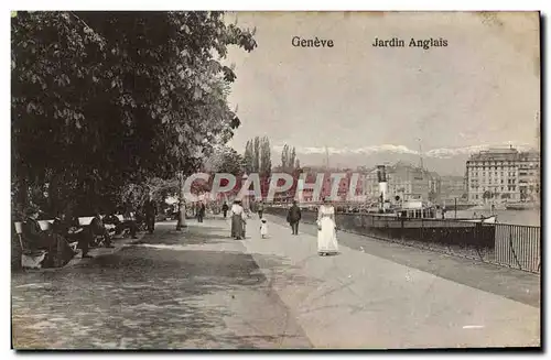 Cartes postales Geneve Jardin Anglais Bateau