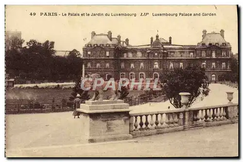 Ansichtskarte AK Paris Le Palais et le Jardin du Luxembourg Lion