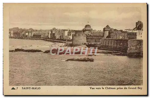 Cartes postales Saint Malo Vue vers le Chateau prise du Grand Bey