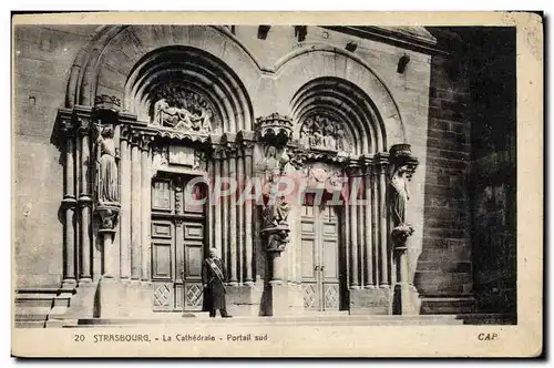 Ansichtskarte AK Strasbourg La Cathedrale Portail Sud