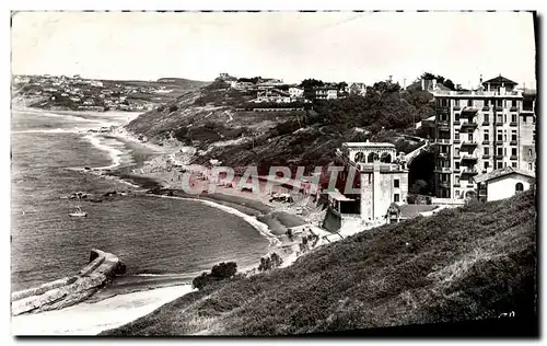 Cartes postales moderne Guethary La Plage La Digue Et Les Grands Hotels