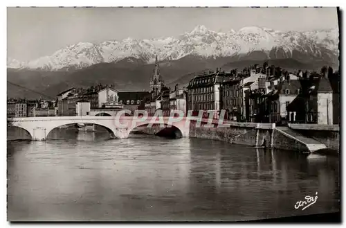 Cartes postales moderne Ghenoble Pont Marius Gontard et les Alpes