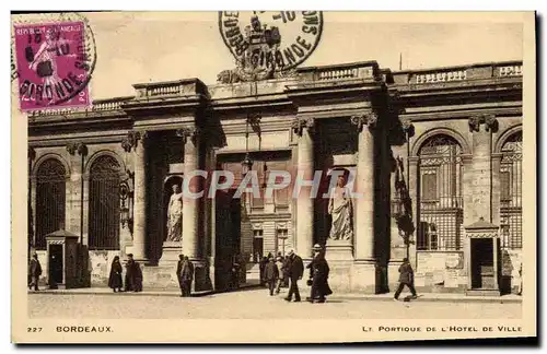 Ansichtskarte AK Bordeaux Portique De l&#39Hotel de ville