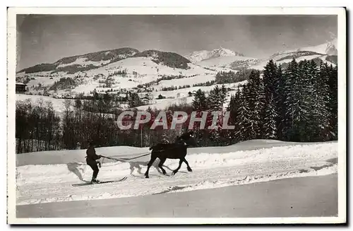 Cartes postales moderne Megeve Sports D&#39Hiver Cheval