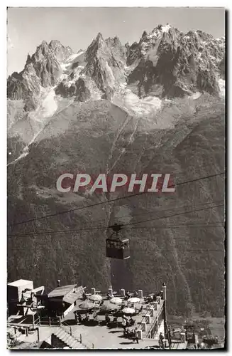 Cartes postales moderne Chamonix Massif Du Mont Blanc Teleferique