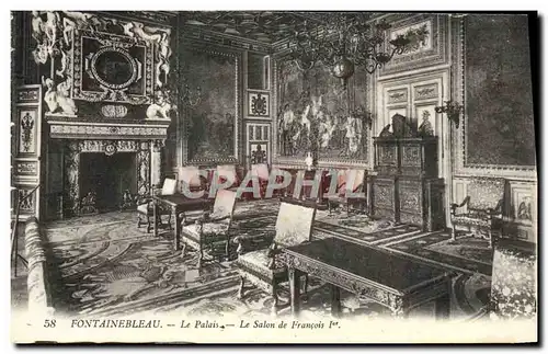 Ansichtskarte AK Fontainebleau Le Palais Le Salon De Francois 1er