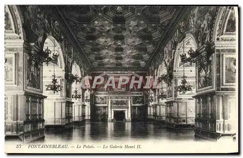 Ansichtskarte AK Fontainebleau Le Palais La Galerie Henri II