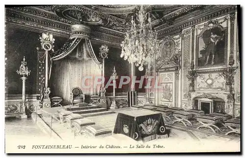 Cartes postales Fontainebleau Interieur Du Chateau La Salle Du Trone