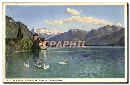 Cartes postales Lac Leman Chateau De Chillon Et Dents Du Midi
