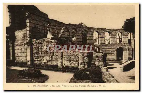 Cartes postales Bordeaux Ruines Romaines Du palais Gallien