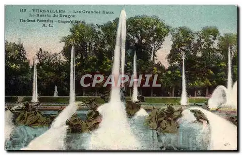 Cartes postales Versailles Les Grandes Eaux Le bassin du Dragon