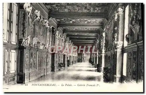 Ansichtskarte AK Fontainebleau Le Palais Galerie Francois 1er