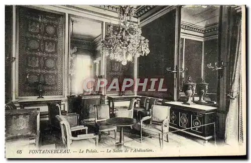 Ansichtskarte AK Fontainebleau Le Palais Le Salon De I&#39Abdication