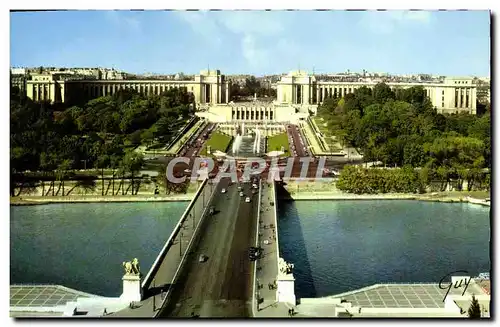 Moderne Karte Paris Le pont d&#39Iena La Seine et la palais de Chaillot