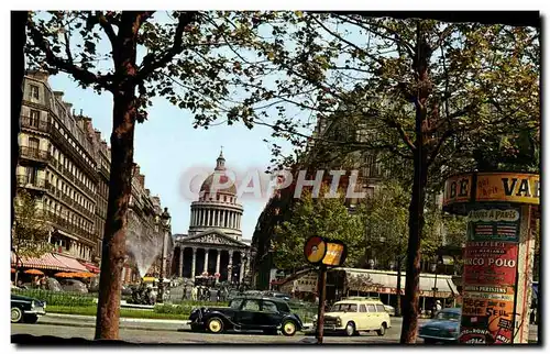 Moderne Karte Paris La place Ed Rostand la rue Soufflot et le Pantheon