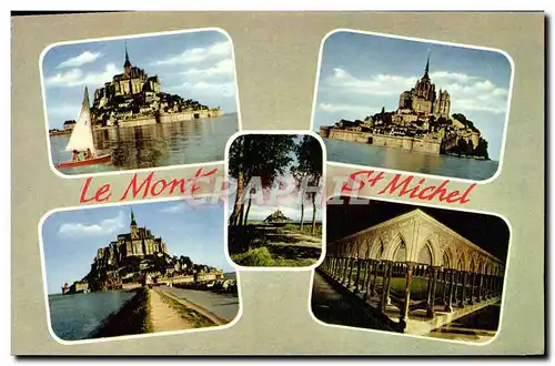 Cartes postales moderne Le Mont St Michel Maree haute Les remparts L&#39arrivee la baie la cloitre