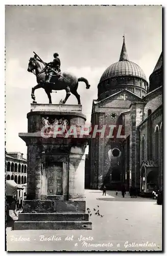 Cartes postales moderne Padova Basilica Del Santo e monumento a Gattamelata