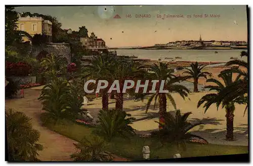 Cartes postales Dinard La Palmeraie Au fond St Malo