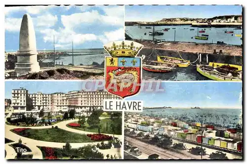 Cartes postales moderne Le Havre Le pain de sucre l&#39avant port le square Saint Roch la plage