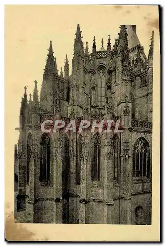 Ansichtskarte AK Abbaye Du Mont Saint Michel Chevet de l&#39eglise abbatiale